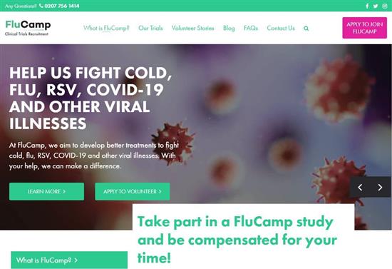 hVIVO创建的“流感大本营（FluCamp）”。截图自hVIVO官网